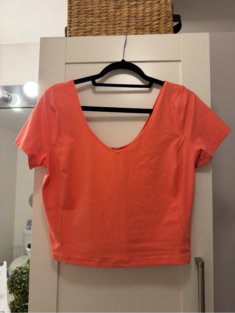 lululemon athletica Coral Short Sleeve V-Neck Top